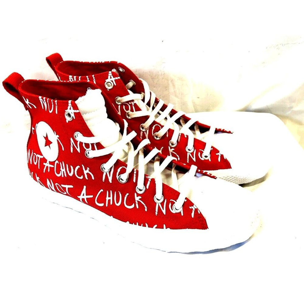 Converse UNT1TL3D High Top Red White Bold Mandarin Men Sz. 12 Womens Sz. 14 NWOT